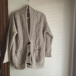 Oversized toggle button cardigan sweater 🌾